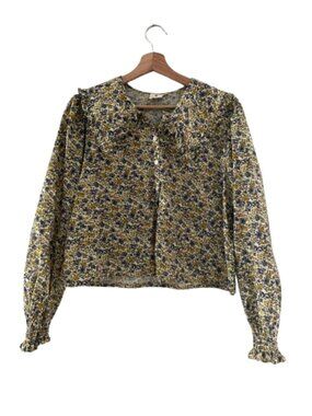 Oak Meadow Floral Lucia Blouse S EUC